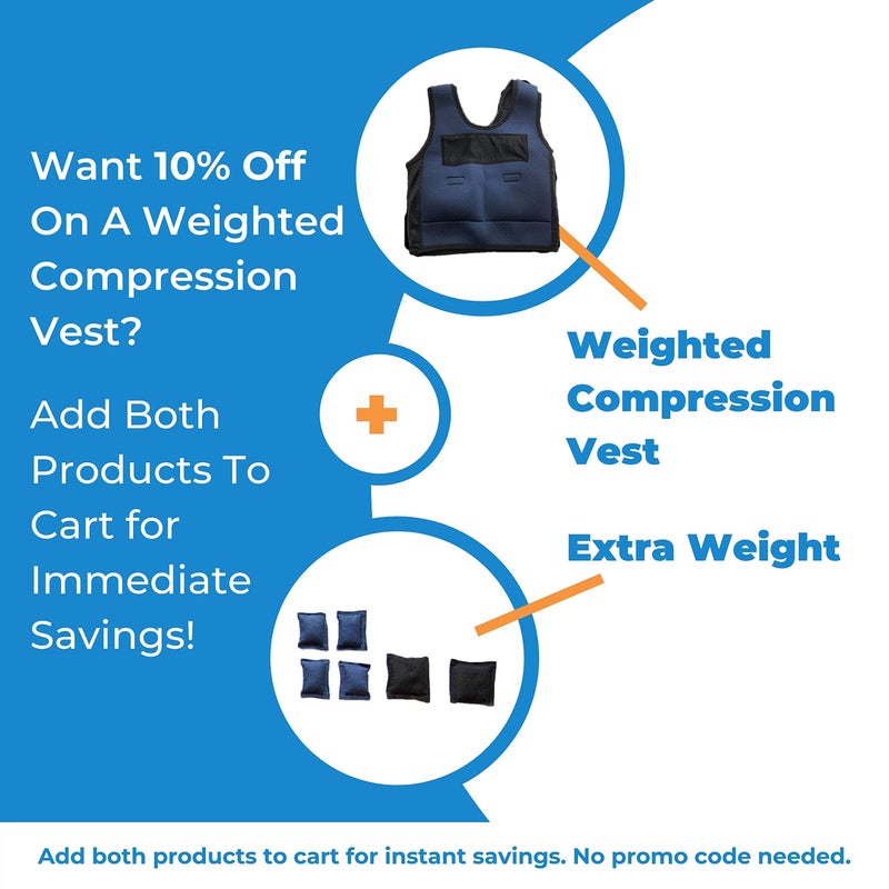 Harkla Weighted Compression Vest, 2lbs (4 & 2lb Weights)